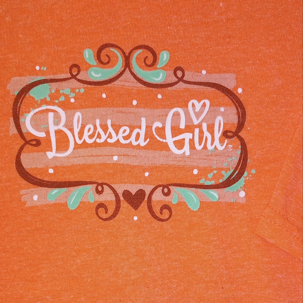 🐮 🐄 Blessed Girl Bible Verse  Short Sleeve T-Shirt - Picture 3 of 4